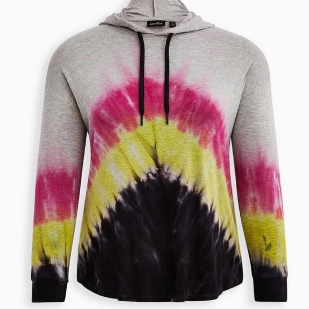 Torrid Dropped Shoulder Relaxed Hoodie -
LoveSick Tie Dye NWOT 2x